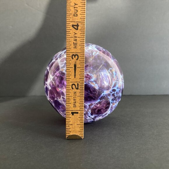 Dehanna Jones Totally Blown Glassworks Purple Ornament Orb Witch Ball - Picture 7 of 7